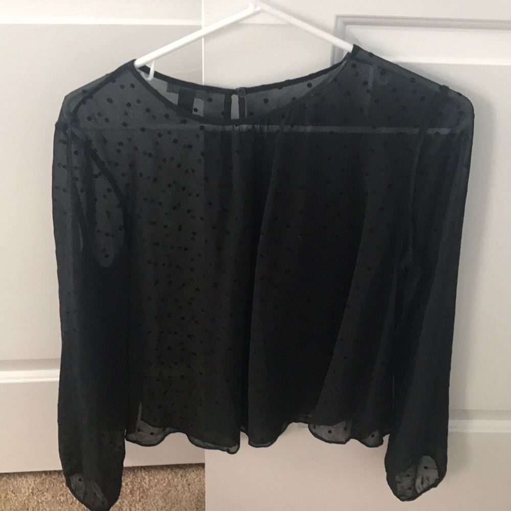 Sheer black blouse